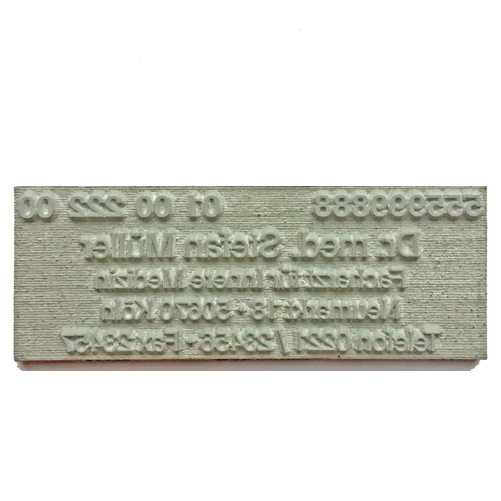 Stempelplatte für vorhandenen Holzstempel 80 x 20 mm